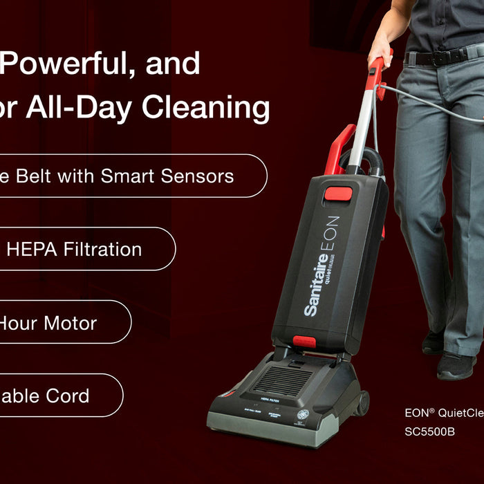 Why the Sanitaire® EON® QuietClean® Upright Vacuum Is the Smarter Choice for Commercial Cleaning
