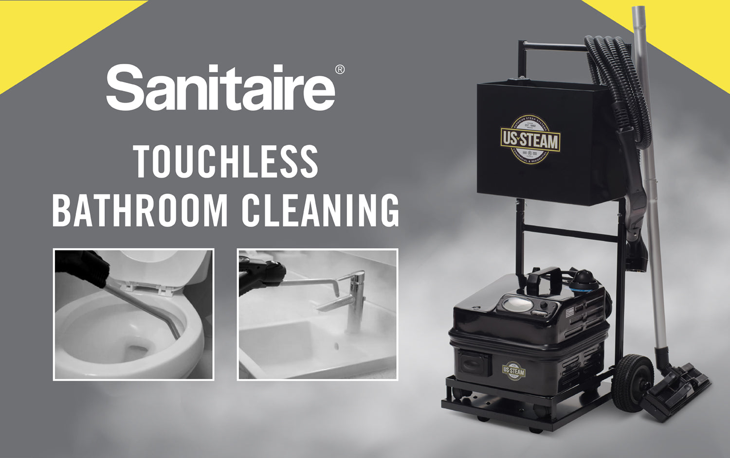  The Touchless Bathroom Cleaning Process: How the Eagle™ Commercial Steam Cleaner Transforms Restroom Maintenance, view   