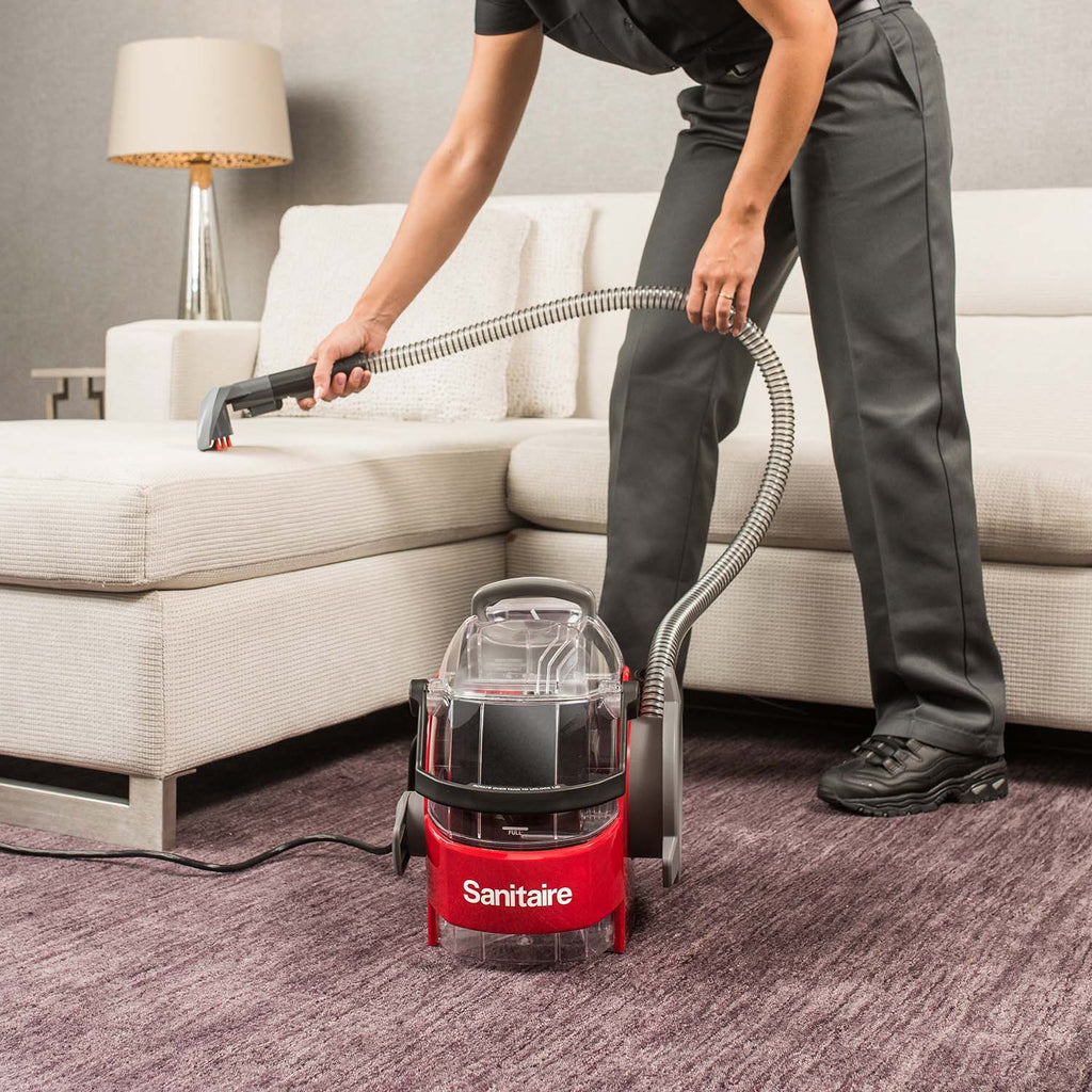 Sanitaire HydroClean Floor Washer & Vacuum, Red/Gray/Black (SC930A)